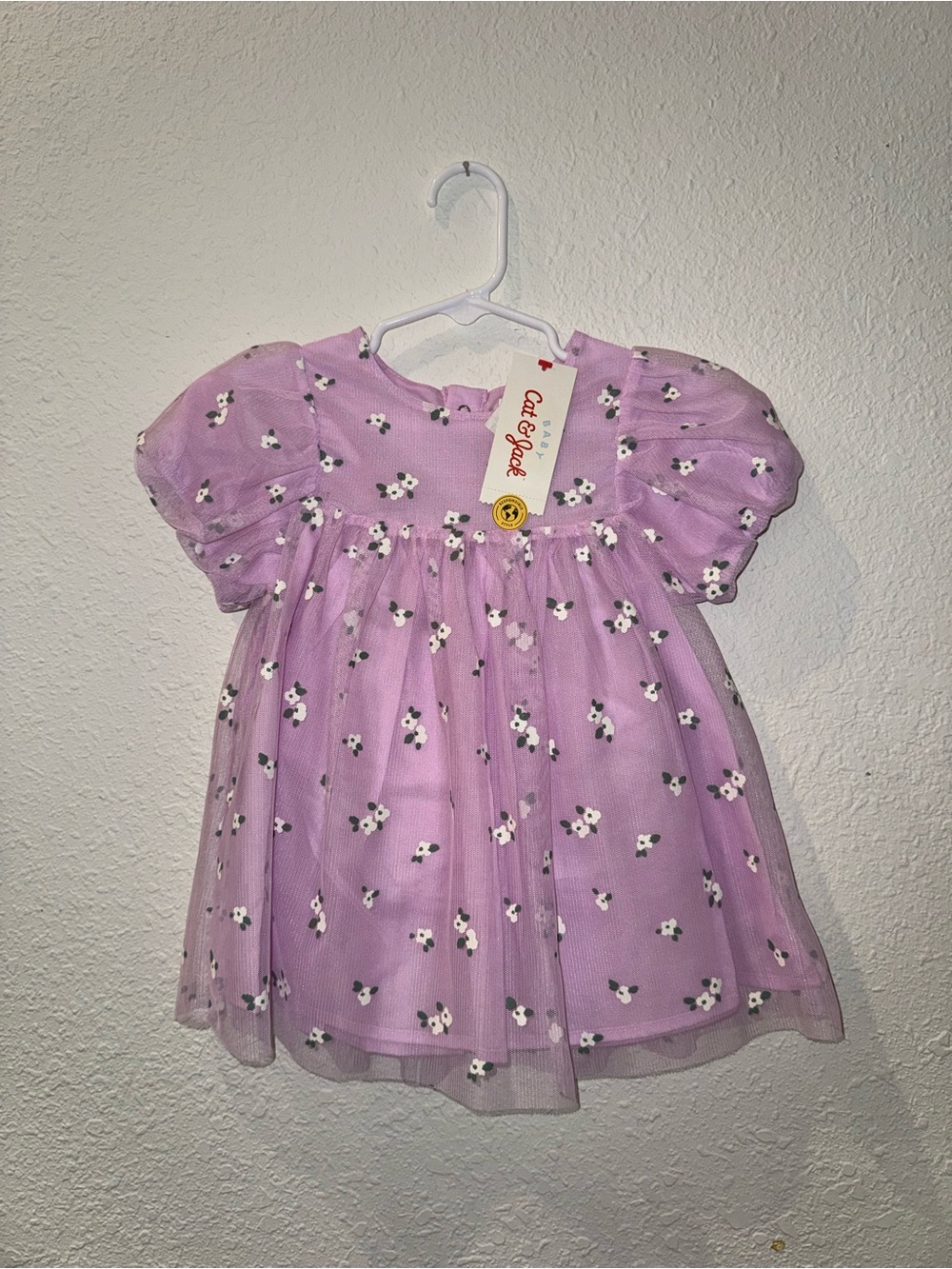 Cat & Jack Purple Floral Tulle Dress